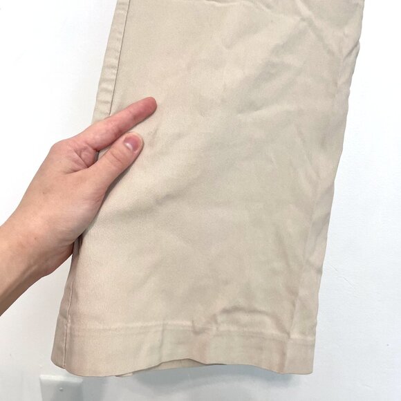 EXPRESS Editor Stretch Mid Rise Wide Leg Trouser Pant Cream Beige Flare ? Work 8 - Picture 15 of 15